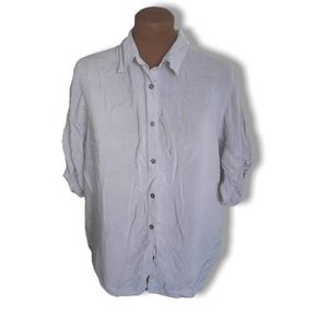 Grey Express Button Up Blouse sz Med